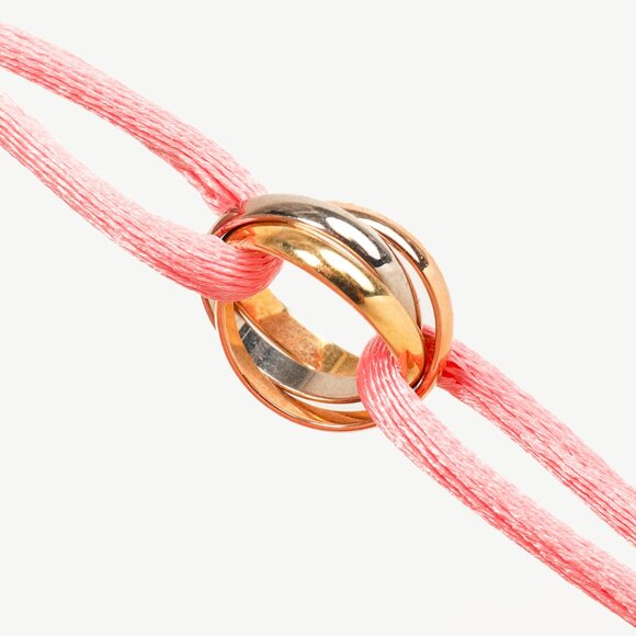 Cartier Trinity Tritone 18k Gold Pink-Cord Bracelet - Picture 4 of 8